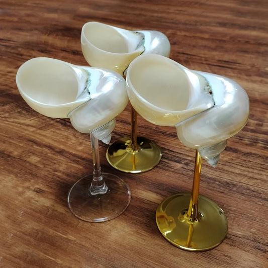 Handmade Conch Shell Stemware – Unique Wine & Cocktail Glasses for the Curious Connoisseur