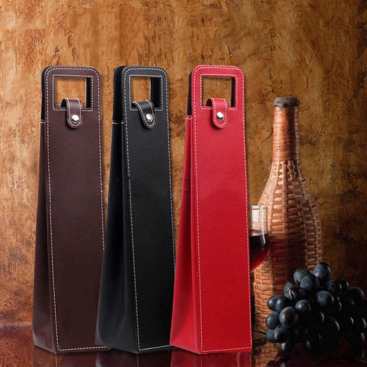 Luxury Leather Wine Carrier & Gift Box – Perfect for Gifting and On-the-Go Elegance